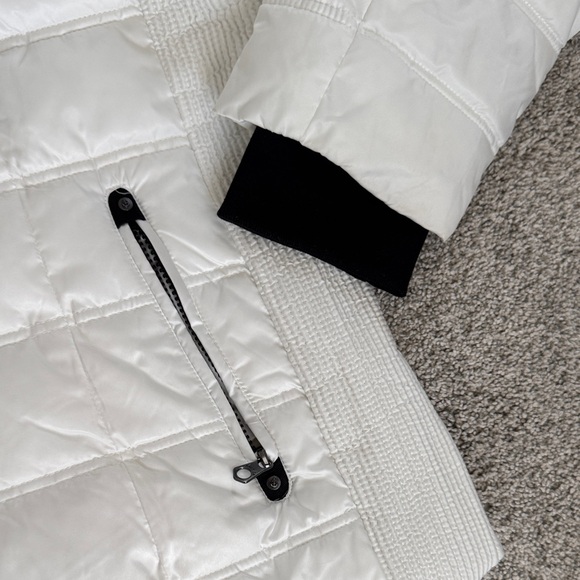 NAUTICA Women's White Quilted Jacket with Faux Fur Hood size XXL - Picture 7 of 10